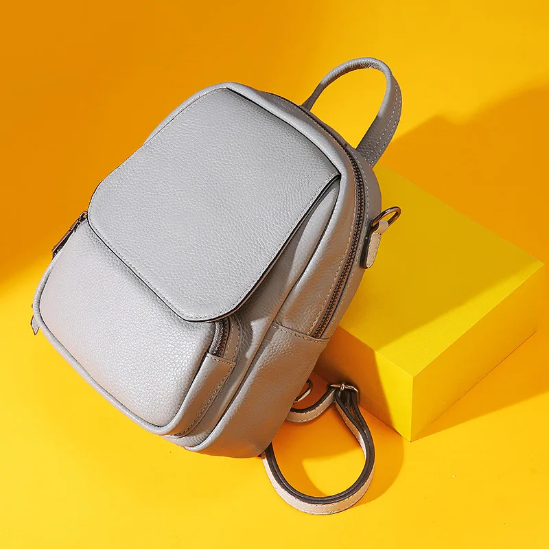 

Luxury 100% Genuine Leather Backpack Women's Designer Brand Travel Bags School Bags For Teenage Girl Mochilas Femininas 2019