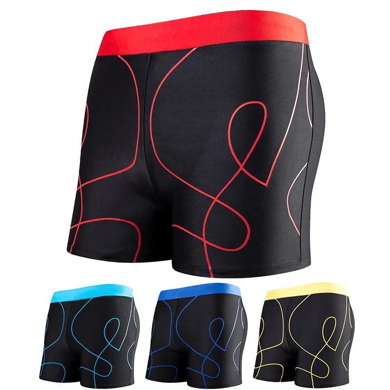 

CKAHSBI Plus Size Men Swimwear Bathing Suit Surf Beach Male Swimming Trunks L- XXXL Swimming Trunks Blue Black Swim Suits Briefs