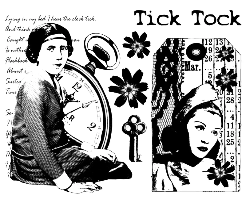 

tick tock Transparent Clear Silicone Stamp/Seal for DIY scrapbooking/photo album Decorative clear stamp A1128