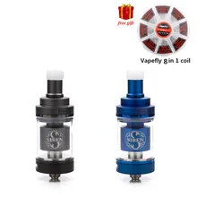Cadeau gratuit! Digiflavor Sirène V2 GTA MTL Réservoir 22mm sirène 2 Version 2 ml Réservoir Atomiseur Airflow Ajustement amélioré sirène 22 MTL réservoir