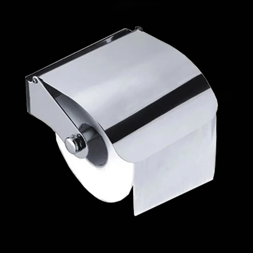 Wall Mounted Stainless Steel Paper Towel Holder Toilet Tissue Holder Roll Paper Holder Box Roll Organizer Kitchen Bathroom