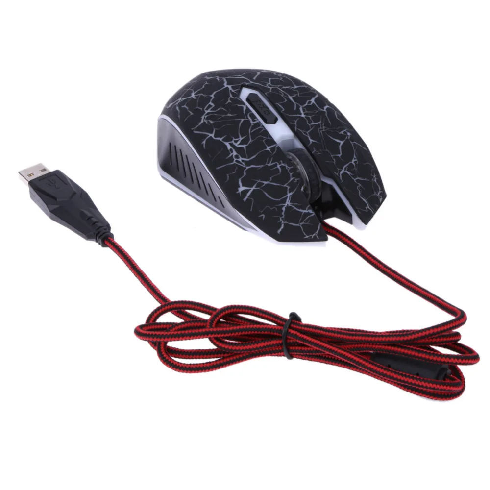 ПК игровая мышь регулируемая красочная подсветка 4000DPI Оптическая Проводная для
