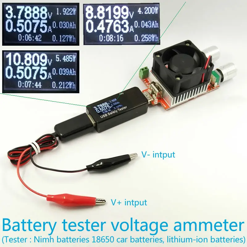 USB тестер батареи измеритель мощности вольтметр мощность амперметра 18650 литий-полимерный NIMH углеродный цинк никель-кадмиевый щелочной