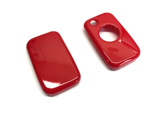 

Single Button Remote Flip Key Protection Case Gloss Red Color For Mercedes Benz