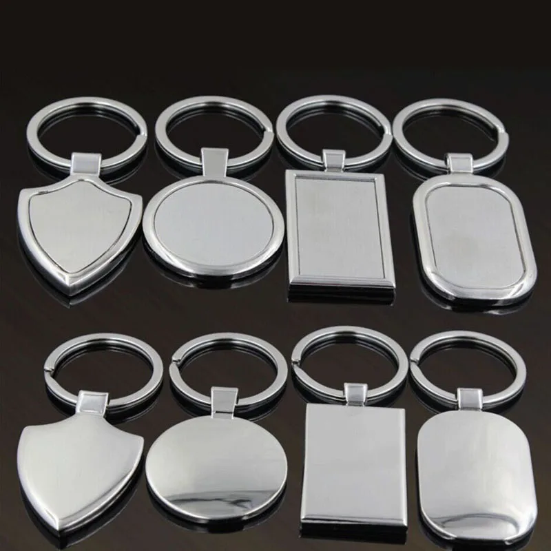 cheap 500pcs lot Zinc Alloy Blank Custom Keychains Novelty Metal Keyrings for Promotion Wedding Baby Shower Favors Gifts ZA5175