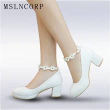 plus size 34-43 Women Bridal High Heels Pumps flowers Ankle Strap Platform Dress Shoes Wedding Shoes zapatos Ladies Office Pumps plus size 34-43 Women Bridal High Heels Pumps flowers Ankle Strap Platform Dress Shoes Wedding Shoes zapatos Ladies Office Pumps