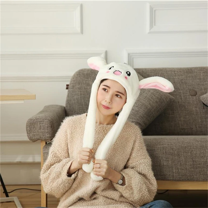 Accessories Plush Bunny Ears Headwear Gift Shake Ear Rabbit Hat Can Move Airbag Magnet Cap Record Video Dance Hot Toy F#N16 (2)