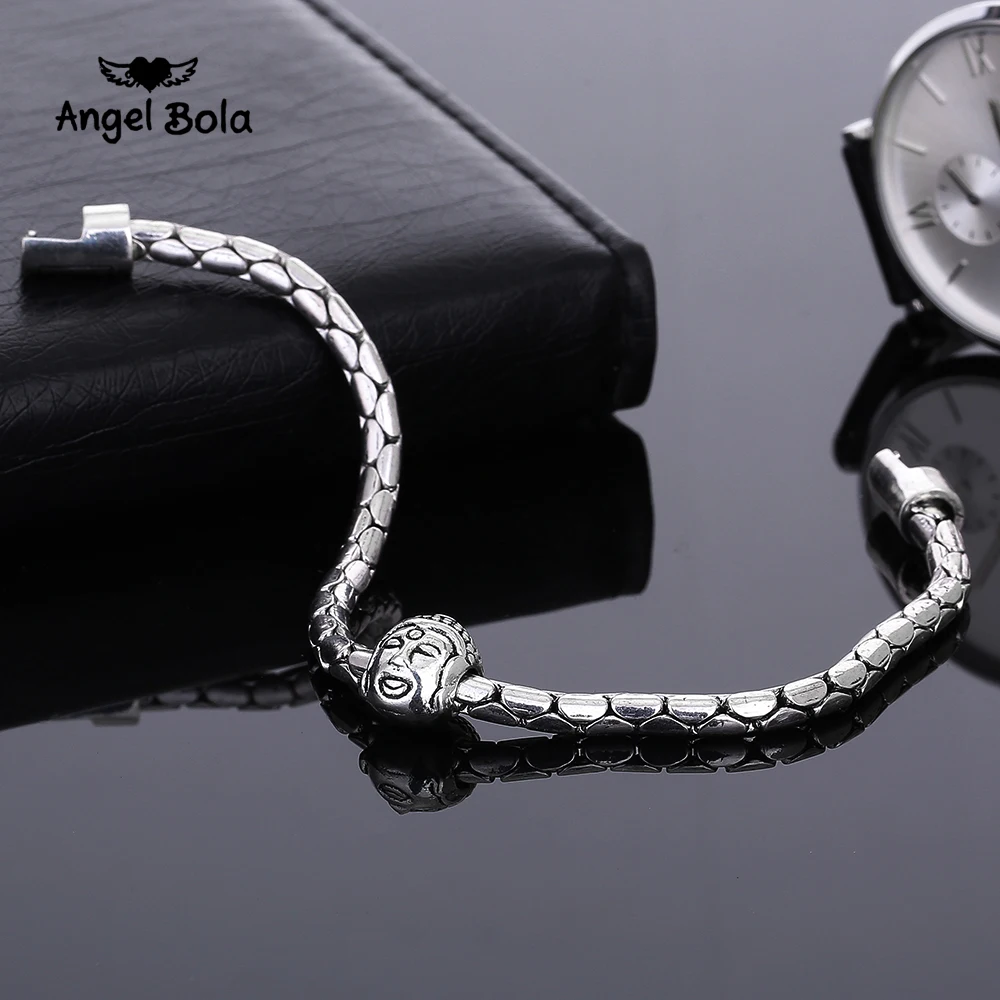

New Buddha Bracelet Ancient Silver Bracelet for Statement Women Jewelry Party Gift with Buddha Head Bracelet For Men Gift