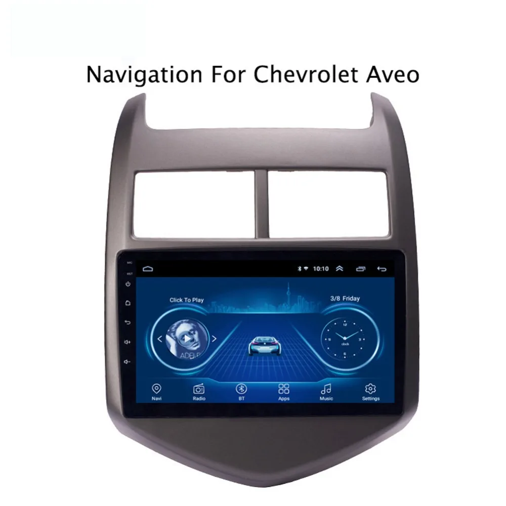 Супер тонкий сенсорный экран Android 8,1 радио gps навигация для Chevrolet AVEO 2011-13 головное устройство планшеты стерео Мультимедиа Bluetooth