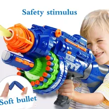 Электрический игрушечный пистолет 20 всплесков для мальчиков из мягких эластичных пластиковых пуль для борьбы 20 всплесков снайперского поля уличные игрушки для детей