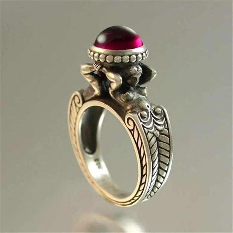 Fashion bohème vintage femme argent or turquoise bagues Punk Ring Set