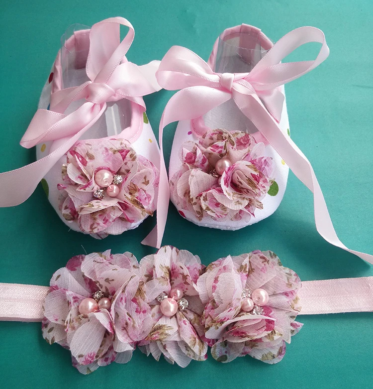 Bebe Perle Fleur Bapteme Bapteme Enfant En Bas Age Fille Chaussure Bandeau Ensemble Petite Fille Bebe Marcheur Fille Ballerine Pas Cher Nouveau Ne Chaussure Aliexpress