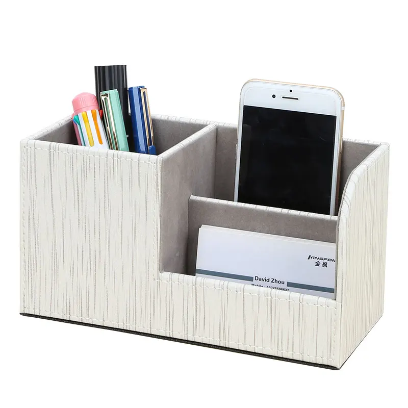 New Marble Small Pen Holder Pencil Box Pu Leather Desk Organizer New Marble Small Pen Holder Pencil Box