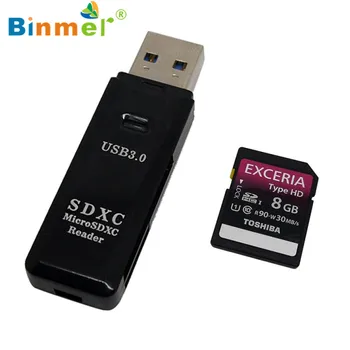 

Binmer Memory Cards Super Speed MINI 5Gbps Super Speed USB 3.0 Micro SD/SDXC TF Card Reader Adapter Mac OS Pro High Guality