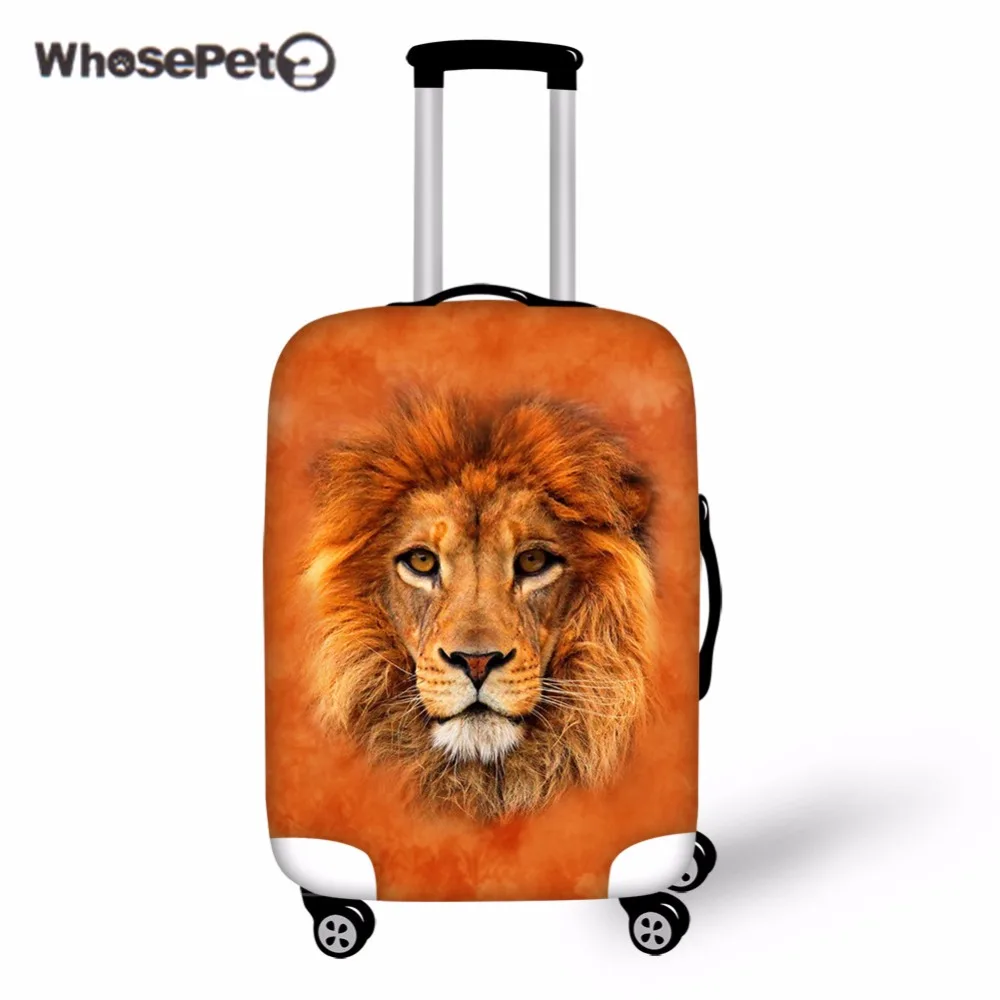 

WHOSEPET Lion Luggage Protective Covers Thick Elastic Suitcase Anti-dust Cover for 18-30 Inch Trolley 3D Pugs Travel Accessories