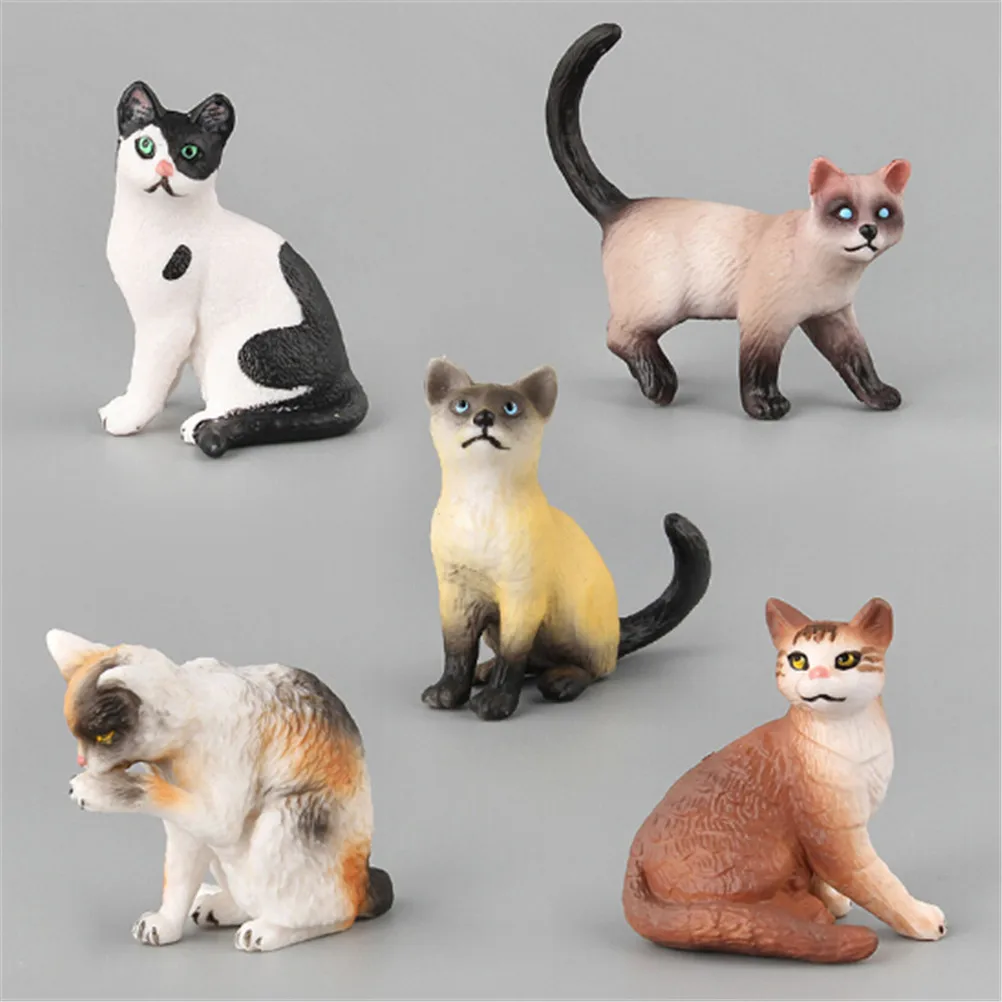 Имитация фермы мини-кошка животное модель маленькие пластиковые фигурки домашний декор фигурка украшения аксессуары подарок для детей игрушка статуя