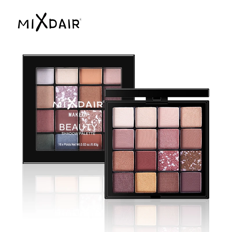 

MIXDAIR Eyeshadow Palette 16 Colors Shimmer Glitter Powder Matt Waterproof Matte Shadow professional pinceaux maquillage Makeup