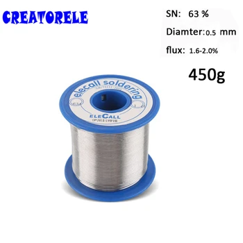 

SoIder Wire 63/37 Tin 0.5mm 450g Pure Tin Rosin Core Tin Iead Rosin RoII FIux ReeI Iead MeIt Core SoIdering Tin Arame de soIda