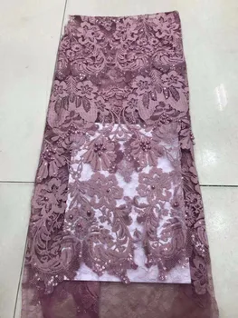 

Hot Selling 3D Tulle Net Lace Fabric With Beads And Sequins Wedding Dress Fashion Nigerian Lace Fabrics 2018(FJ-18-3