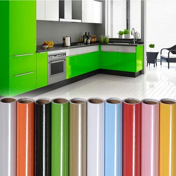 

wall stickers Waterproof Self-adhensive Wallpaper Furniture Desktop Wardrobe Roll Kitchen Decor Vinyal Decal Home Decoration