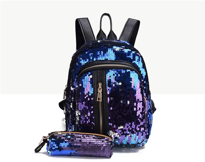 Студенческая школьная сумка с карандашом CaseSequins, рюкзак, набор для девочек-подростков, мини рюкзак, сумки с блестками, Mochilas MN1287