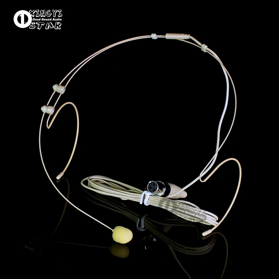

Beige Mini XLR 3 Pin TA3F Connector Headworn Headset Microphone Mike For SAMSON Wireless BodyPack Transmitter CT7 CR88 CB88 VT3L