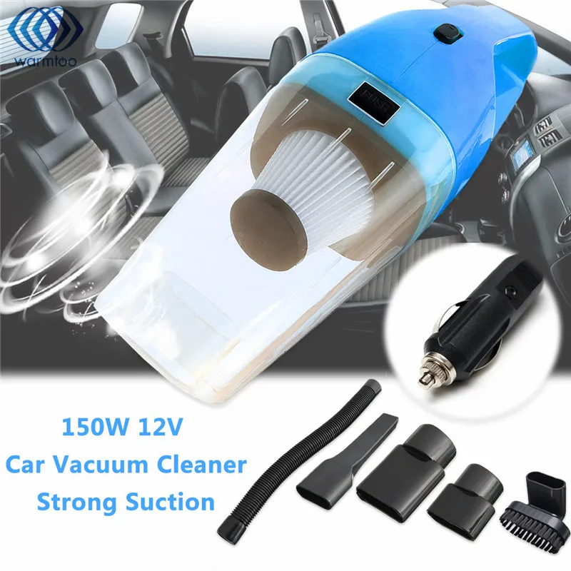 

12V 120W Strong Suction Auto Vacuum Cleaner 6 in 1 Handheld Vacuums with 4m Power Cord Dry & Wet Vacuum Cleaner For Car Home
