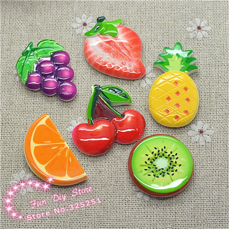 

flat back ananas fruit resin printing crafts 25-35mm 50pcs/lot