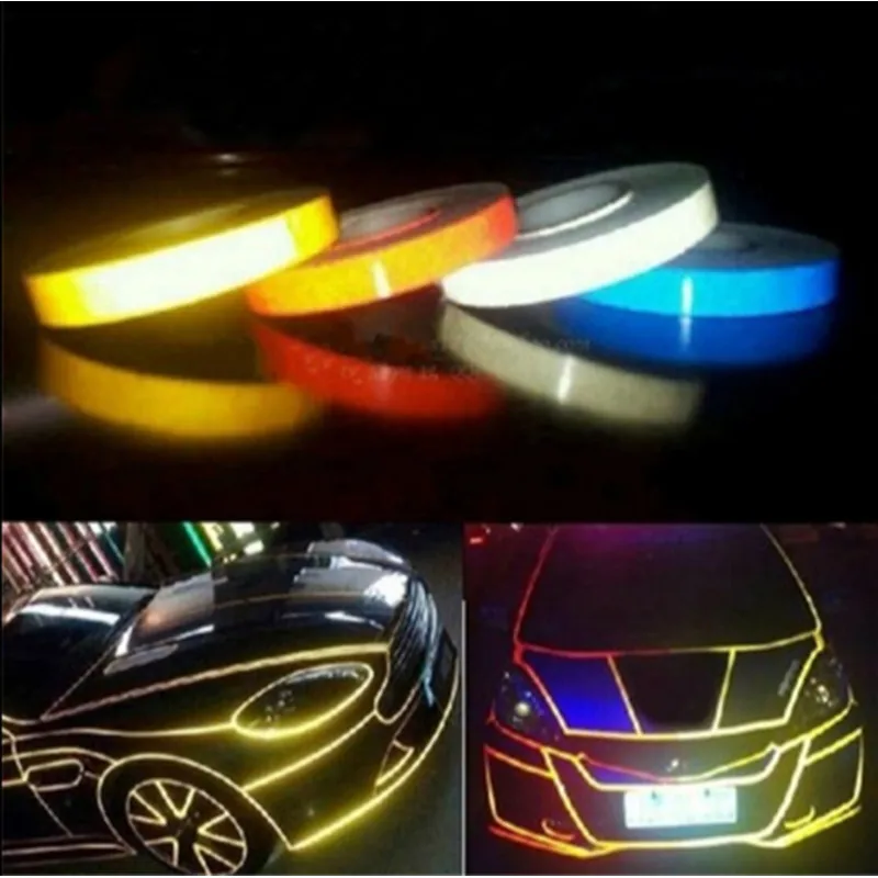 Car-styling Night Magic Reflective Tape 1cm*5m Automotive Body Motorcycle Decoration | Автомобили и мотоциклы