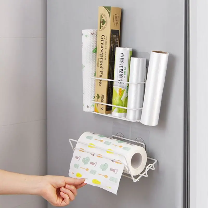 Кухня пластик обёрточная бумага Non-перфорированный рулон бумага стойки полотенца полка для хранения холодильник сбоку ванная комната 2019