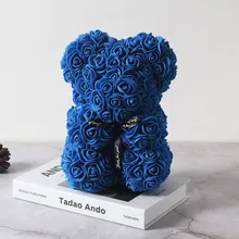 Дропшиппинг 25 см с сердцем большой красный Teddi медведь Роза цветок искусственные украшения, рождественские подарки для женщин подарок на день Святого Валентина