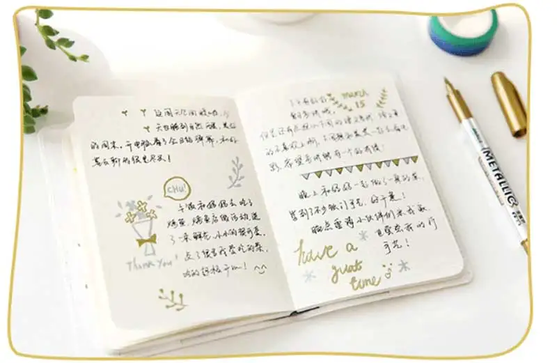 Gold Silver Color Paint Pen Metal Pen Technology Decoration Craftwork Crafts Art Painting Metalic Fabric Marker Pens Stationery Gold Silver Color Paint Pen Metal Pen Technology Decoration Craftwork Crafts Art Painting Metalic Fabric Marker Pens Stationery