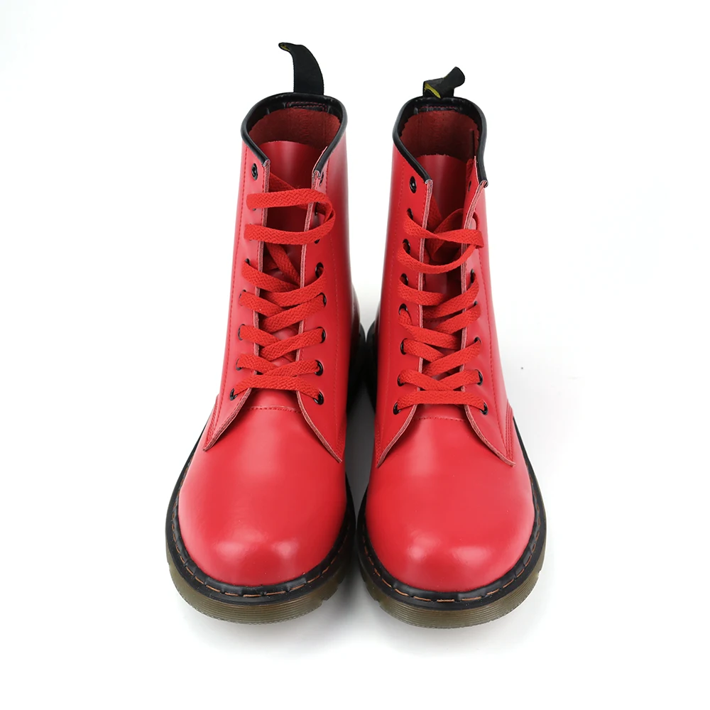 Nuevas botas rojas de moda, zapatos para mujer, botas, botas de media caña,  botas de cuero genuino, calzado para motocicleta, zapatos al aire libre|Botas  a media pantorrilla| - AliExpress