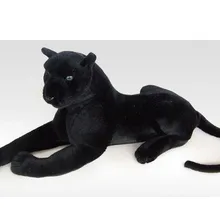 Чучело 100 см плюшевый лежащий Черный игрушечный леопард пантера прекрасный подарок, кукла w085