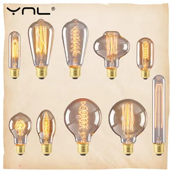 

Vintage Edison Bulb E27 220V Retro bulb 40W Incandescent Light Lampada Ampoule Filament Lamp Edison Bulb Sprial ST64 Light Bulb