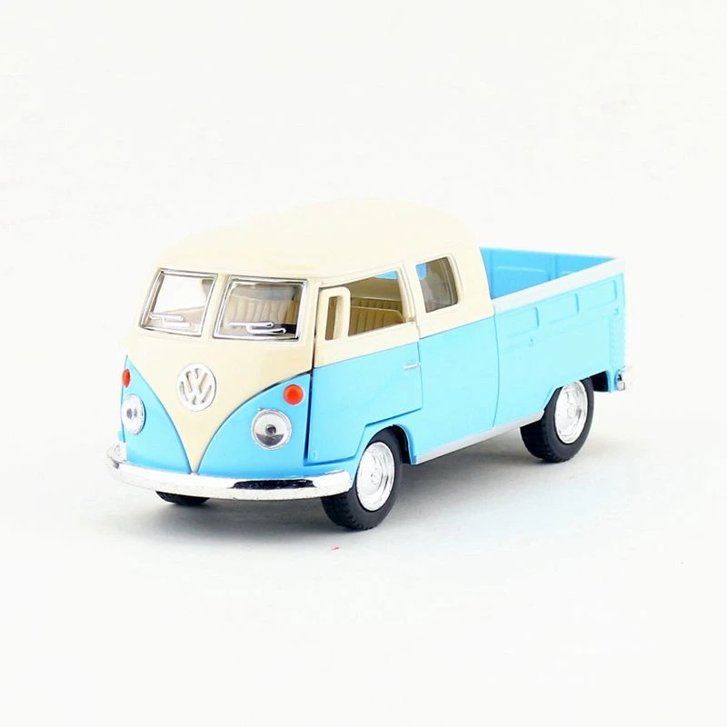 1963 Volkswagen Bus Double Cab Pickup Green Die Cast Metal Model 5/" New In Box
