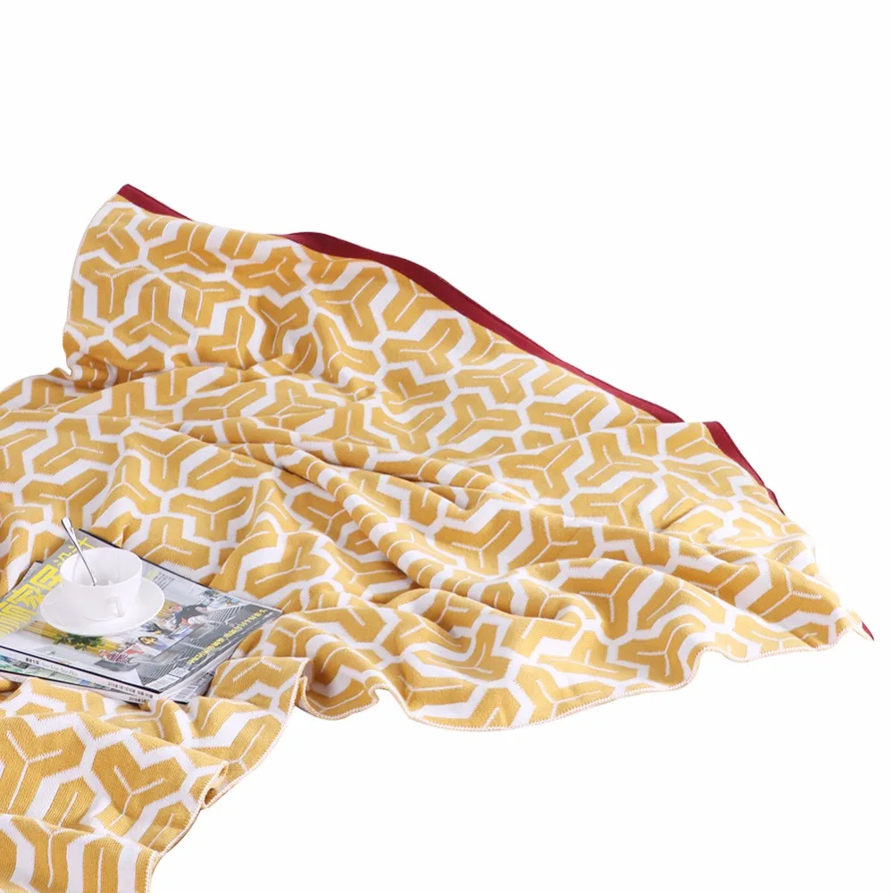 

Modern Style Yellow Solid Color Rectangular Pattern 1pcs Bedding Blanket Blankets For Bed Soft Fluffy Warm Coberto Bedspreads