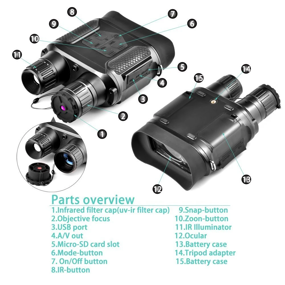 

Digital Night Vision Binoculars Viewing Range Super Large