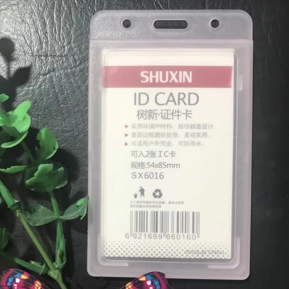 

200Pcs Resin environmental protection Transparent Bank Credit Card Holders High quality Badge holder frosted Crystal Card Bus ID