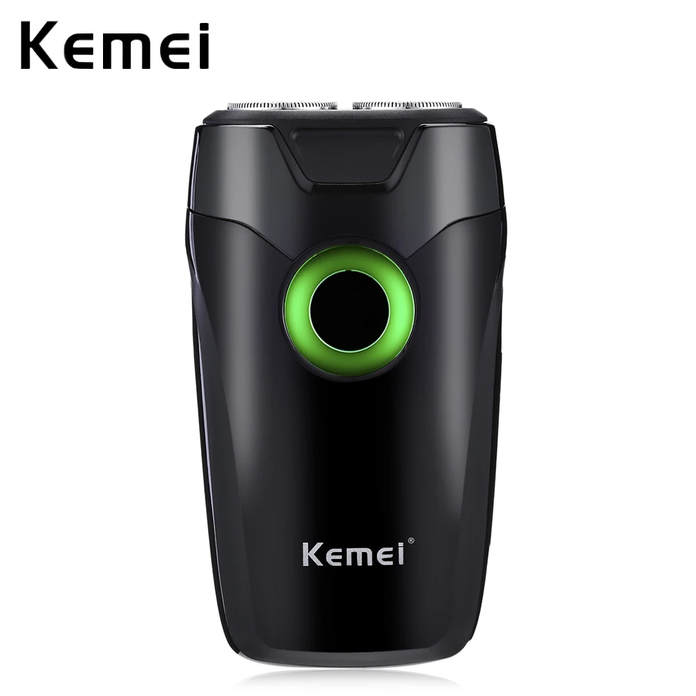 Kemei-202A Портативный электрическая бритва Перезаряжаемые мини-для бритья-триммер для бороды Twin плавающим лезвием бритья Для мужчин триммер для бороды