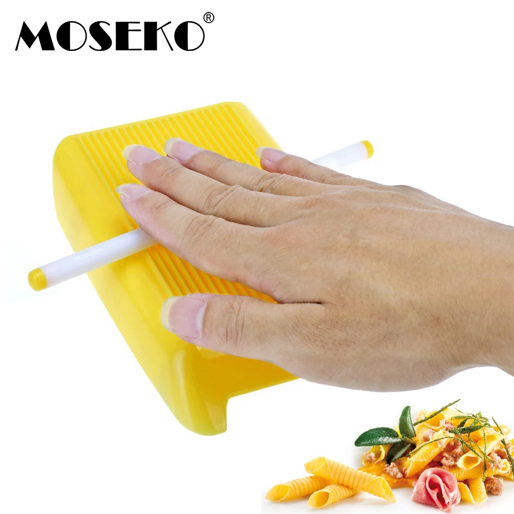 

MOSEKO Pasta Macaroni Board Spaghetti Macaroni Pasta Gnocchi Maker Rolling Pin Baby Food Supplement Molds Stamps Kitchen Tools