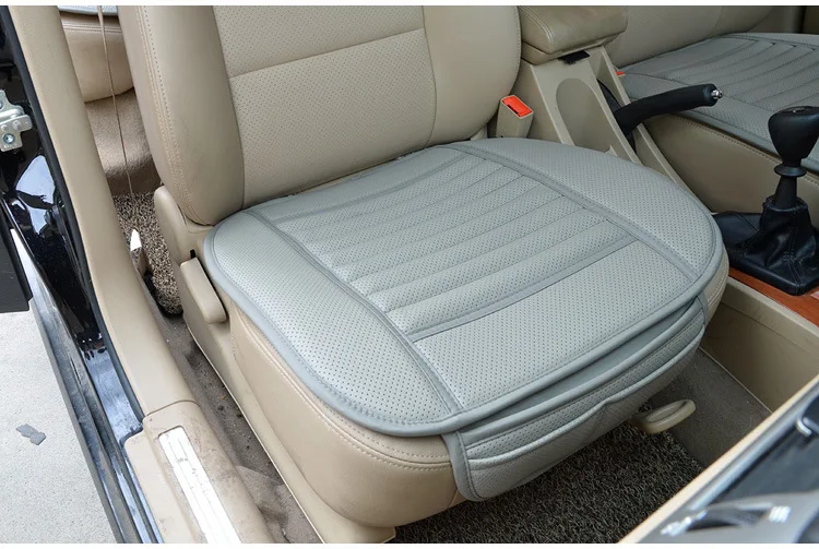 Новейший чехол для сиденья автомобиля для всех автомобилей, Автомобильная обивка, Кожаная подушка для сиденья автомобиля, Стильный чехол для автомобиля, комплект для стула, 1 шт - Название цвета: Серый