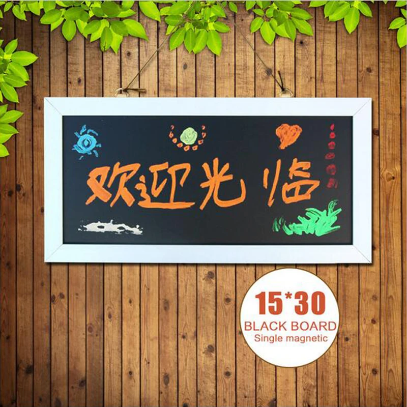 MDF 우드 프레임 마그네틱 칠판, 건식 닦기, 초크 보드 메모리 보드, 무료 액세서리 포함, 15x30cm, 6 x 12