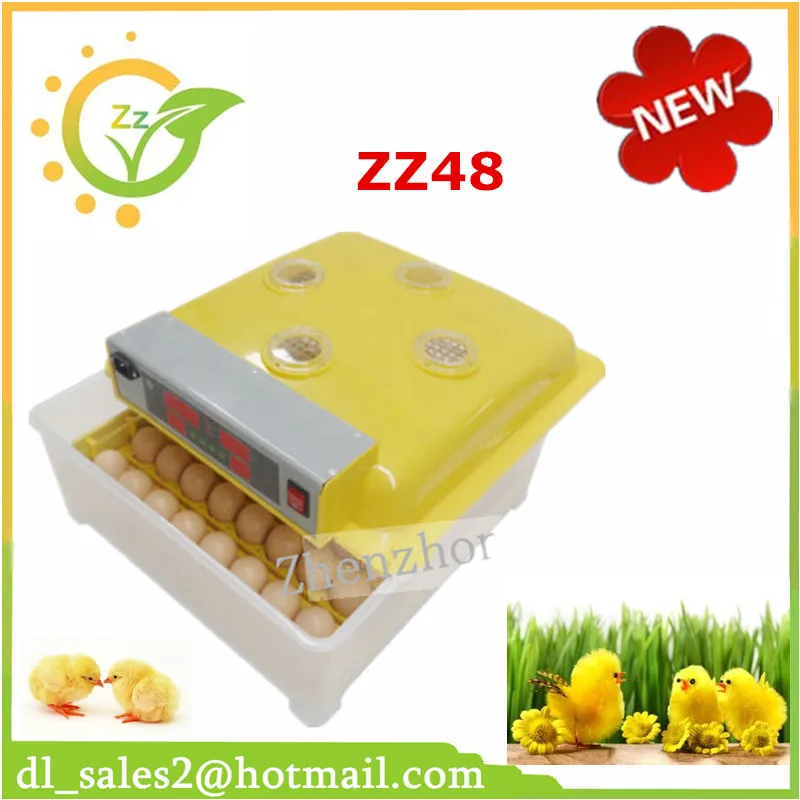 

New design ZZ48 automatic egg incubator for bird turkey goose duck and so on high hatching rate