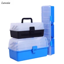 Lawaia рыболовные снасти коробки пластиковый ящик для хранения для рыболовной приманки легко переносить на открытом воздухе спортивный инструмент для хранения рыболовные снасти аксессуары