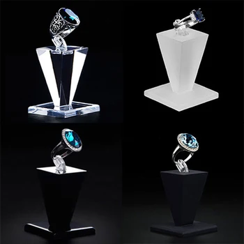 

Acrylic Ring Display Stand Holder Jewelry Storage Rack Store Showcase Organizer