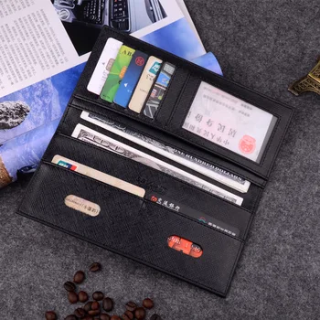 

2019 Vintage Man Leather Wallet Male Slim PU Leather Bifold Business Designer Long Wallet Card Holders Coin Purse