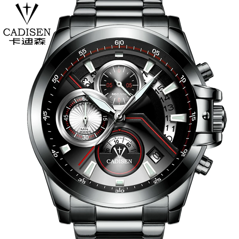 Original CADISEN Men Quartz Watch Luminous Famous Brand Men Business