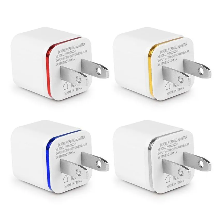 phone charger Universal US/EU Plug 2 Ports USB Wall Charger Portable Travel Adapter for iPhone Samsung iPad Smart Phone 65w charger phone