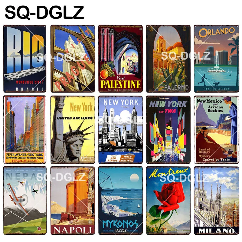 

[SQ-DGLZ] New York City Plaque Metal Sign Vintage Decor For Home Metalen Borden Metal Poster Pub Tin Sign